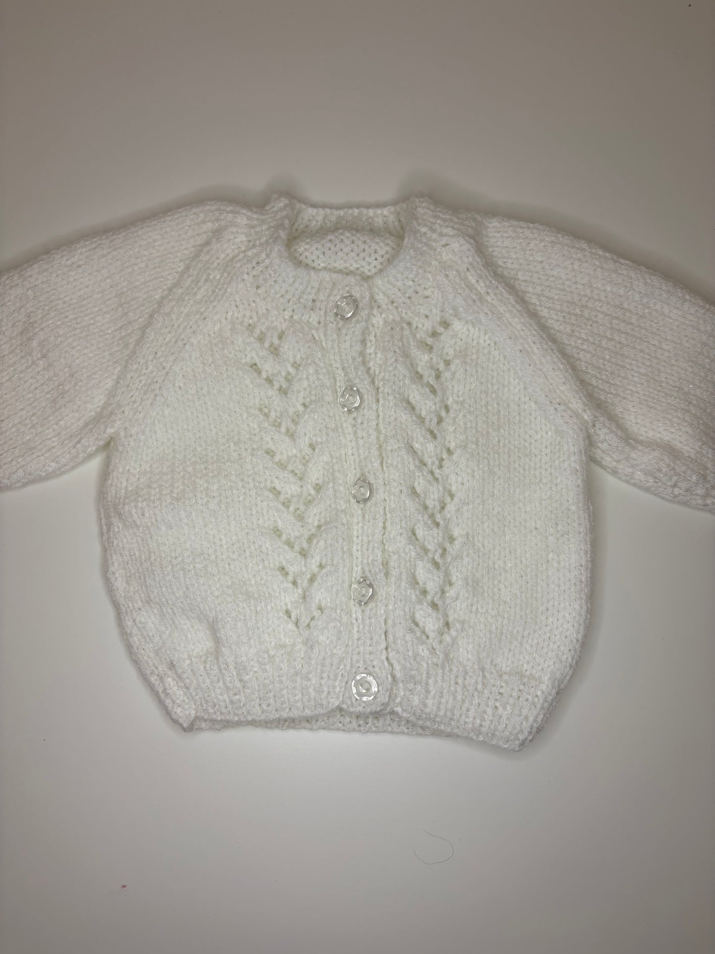 0-3 Months Personalised Hand Knitted Cardigan
