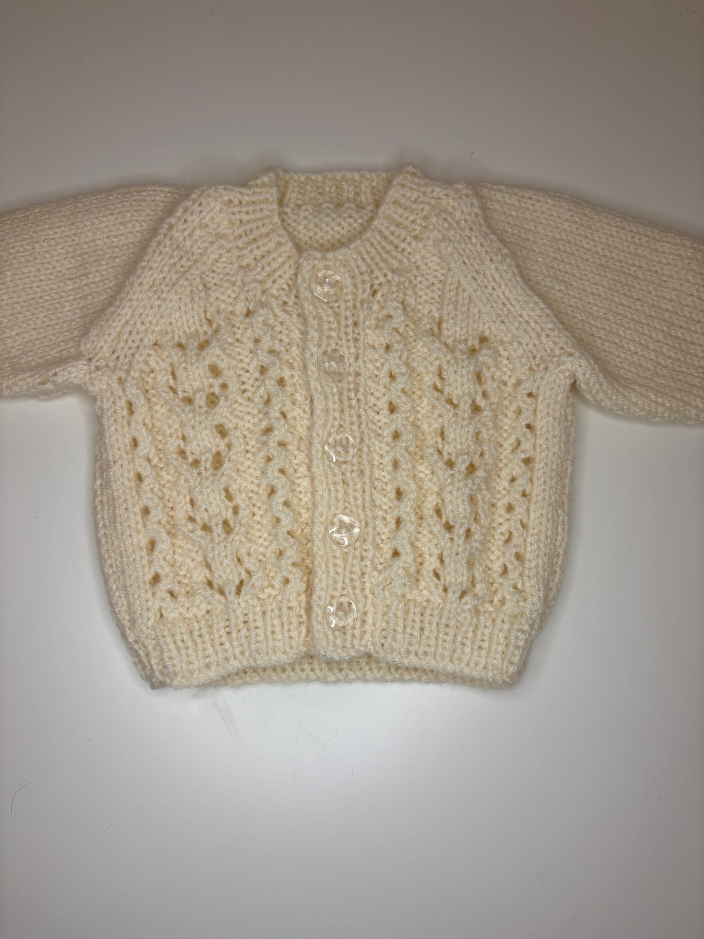 Newborn Personalised Hand Knitted Cardigan