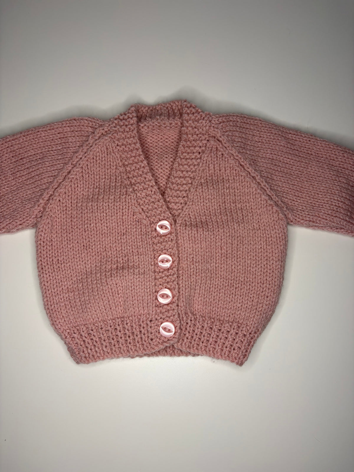 0-3 Months Personalised Hand Knitted Cardigan