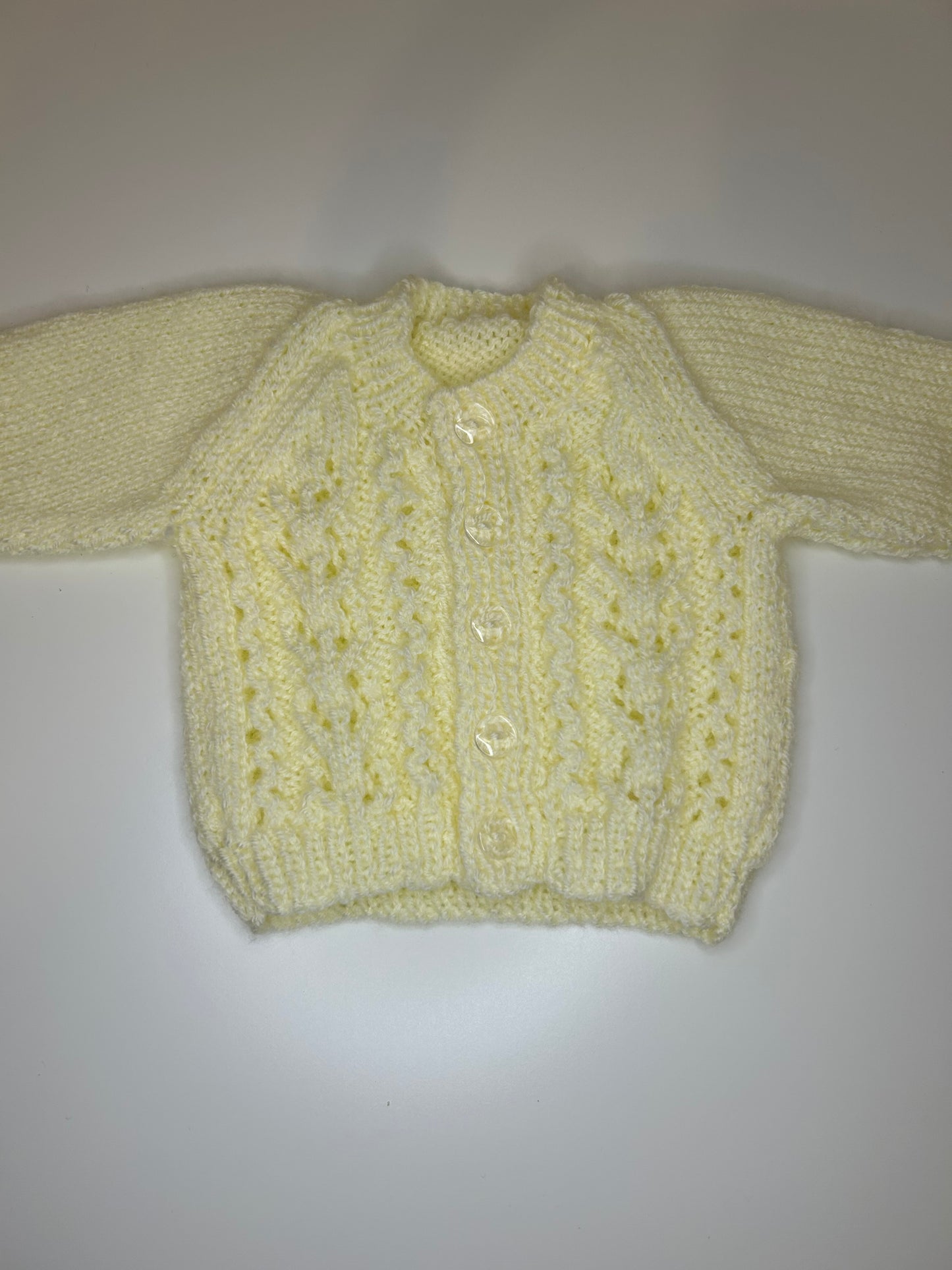 Newborn Personalised Hand Knitted Cardigan