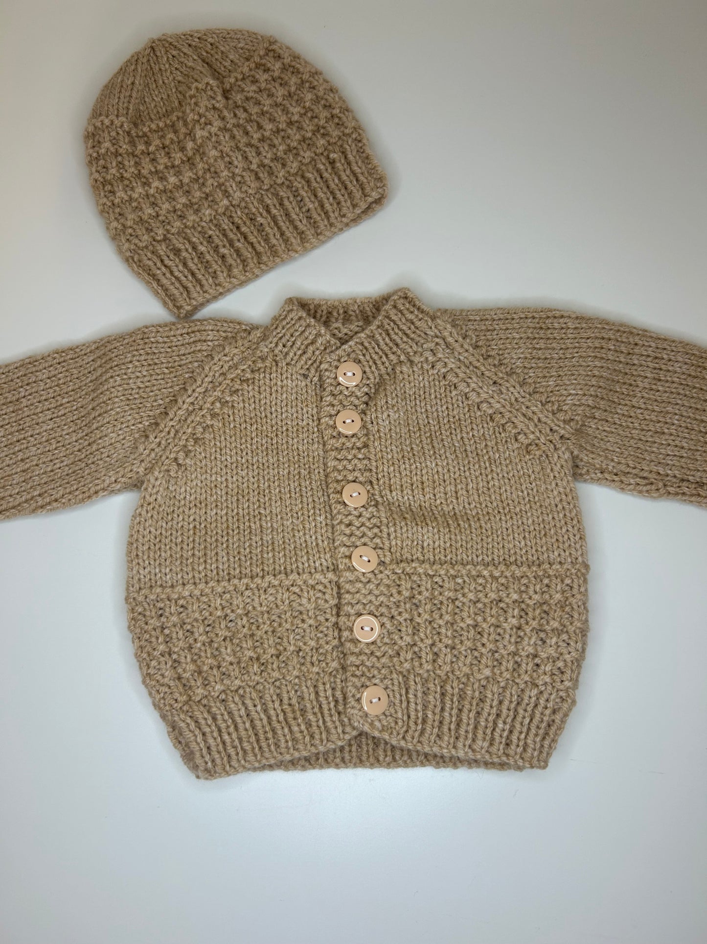 0-3 Months Personalised Hand Knitted Cardigan