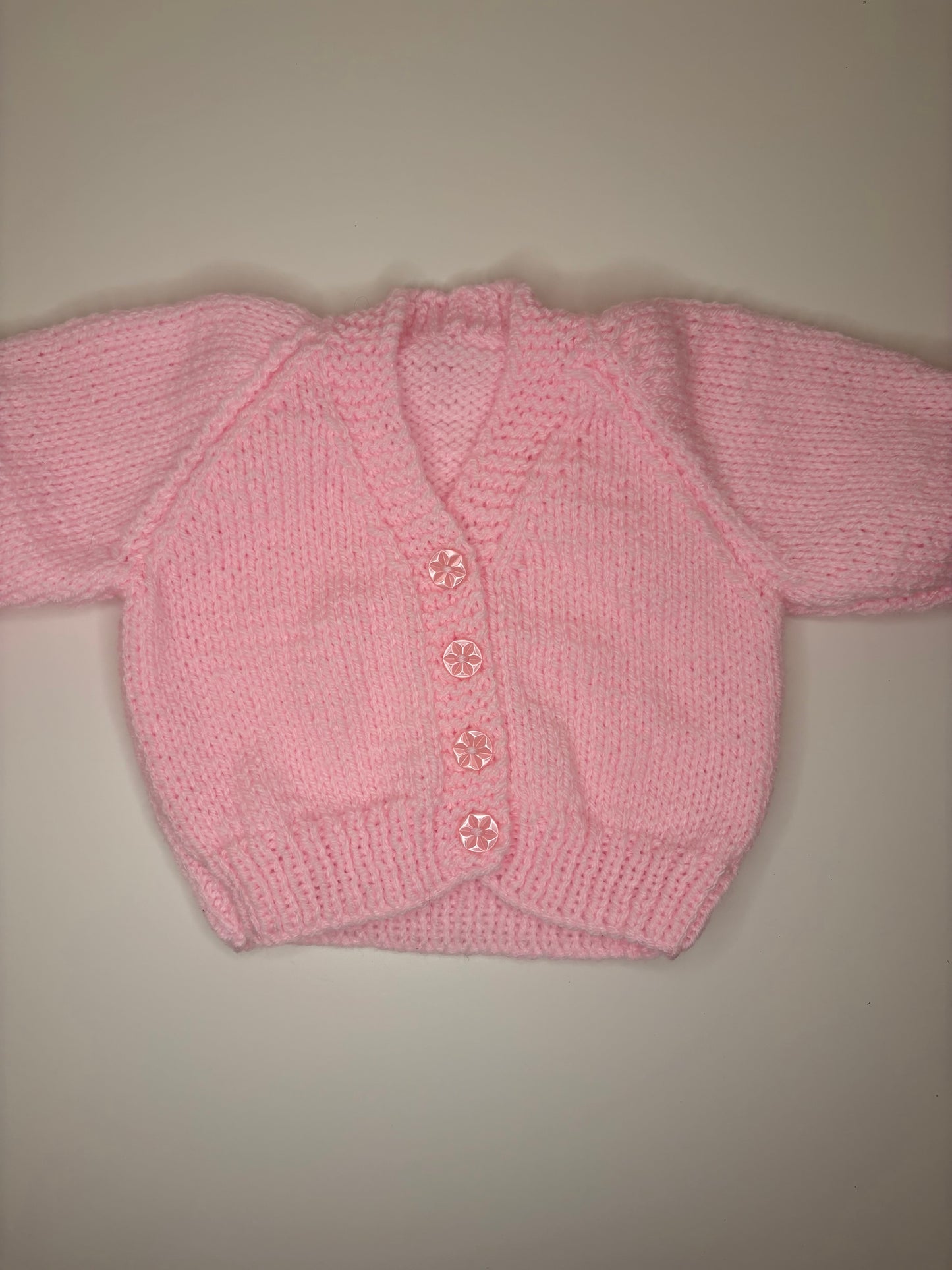0-3 Months Personalised Hand Knitted Cardigan