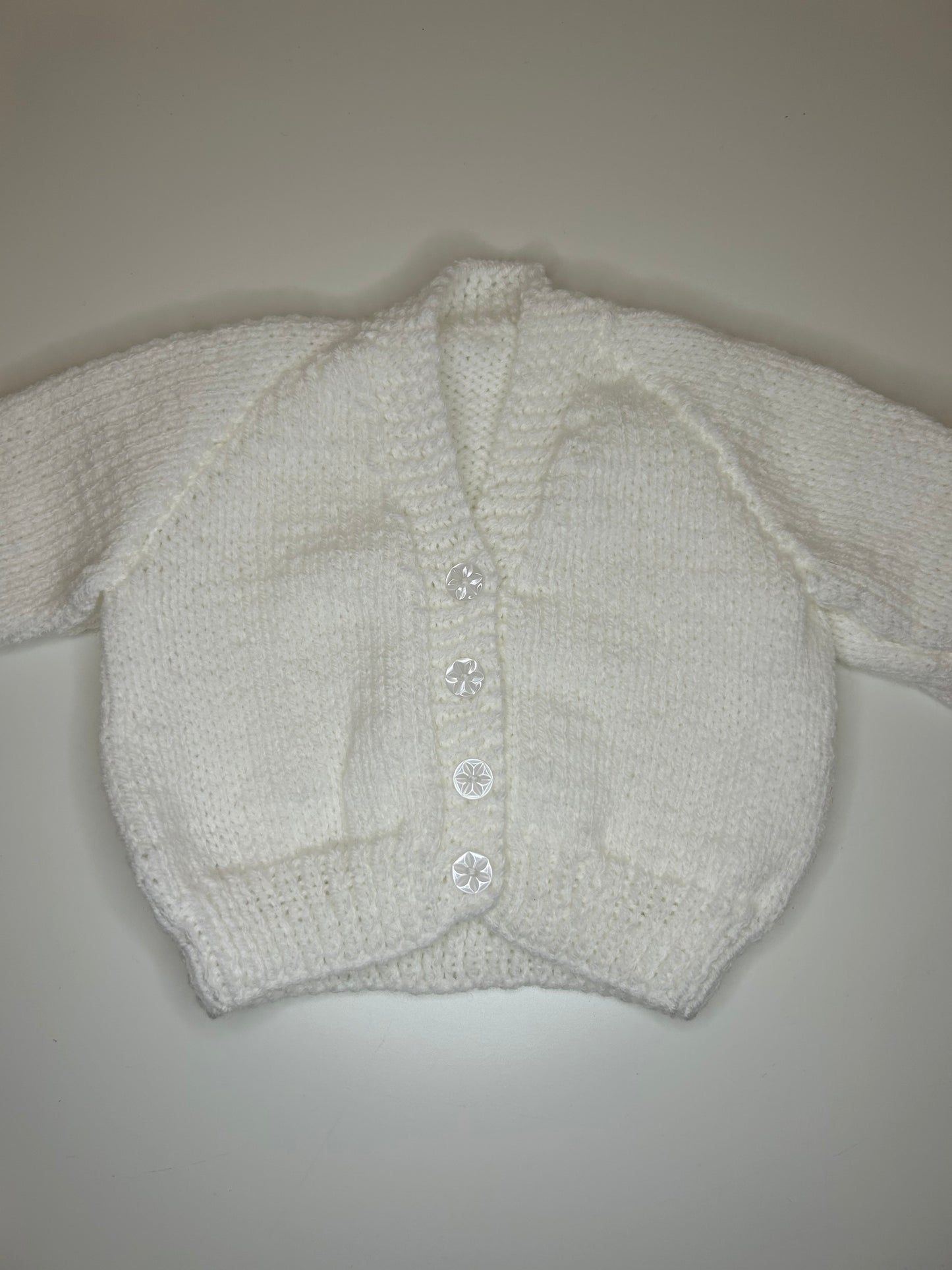 0-3 Months Personalised Hand Knitted Cardigan