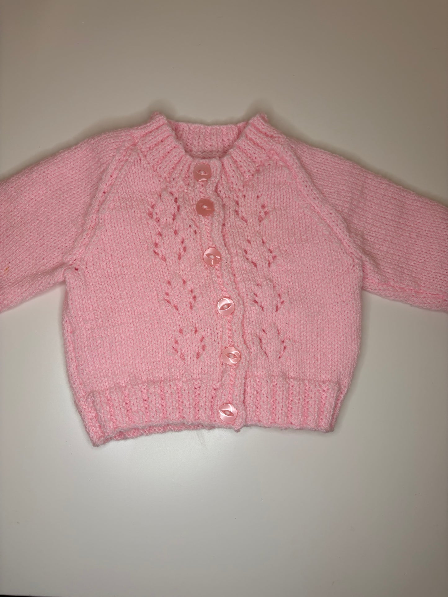 0-3 Months Personalised Hand Knitted Cardigan