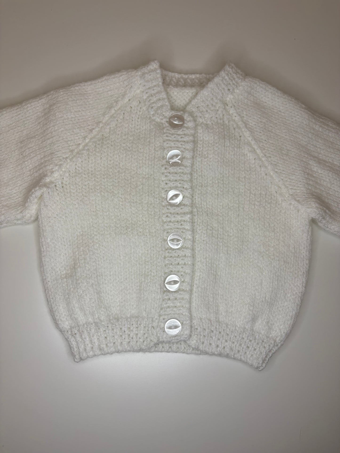 0-3 Months Personalised Hand Knitted Cardigan