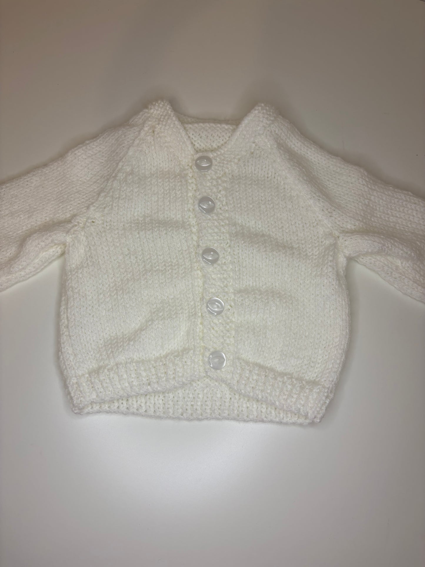 Newborn Personalised Hand Knitted Cardigan