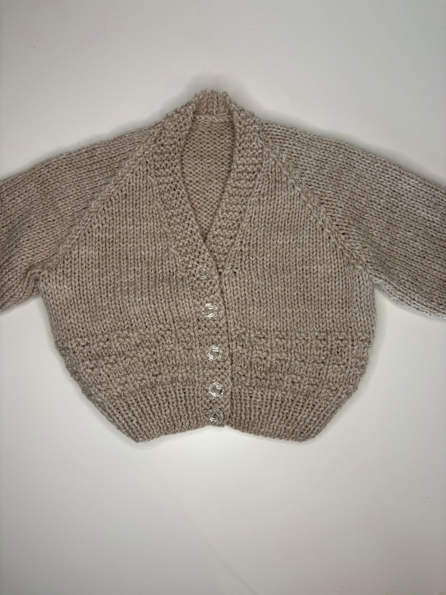 3- 6 Months Personalised Hand Knitted Cardigan
