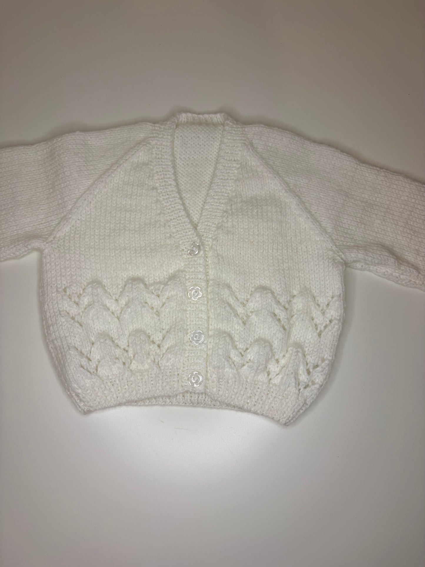 0-3 Months Personalised Hand Knitted Cardigan