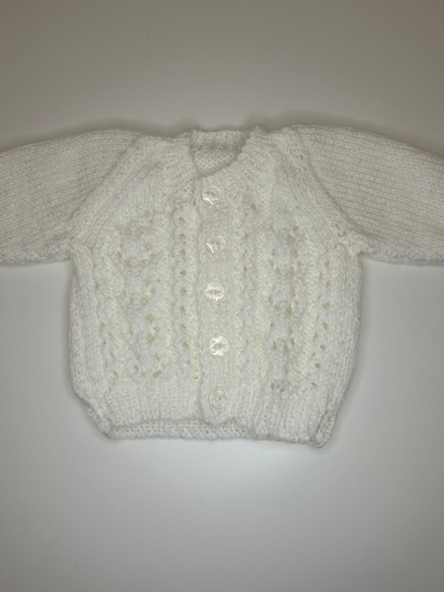 Newborn Personalised Hand Knitted Cardigan