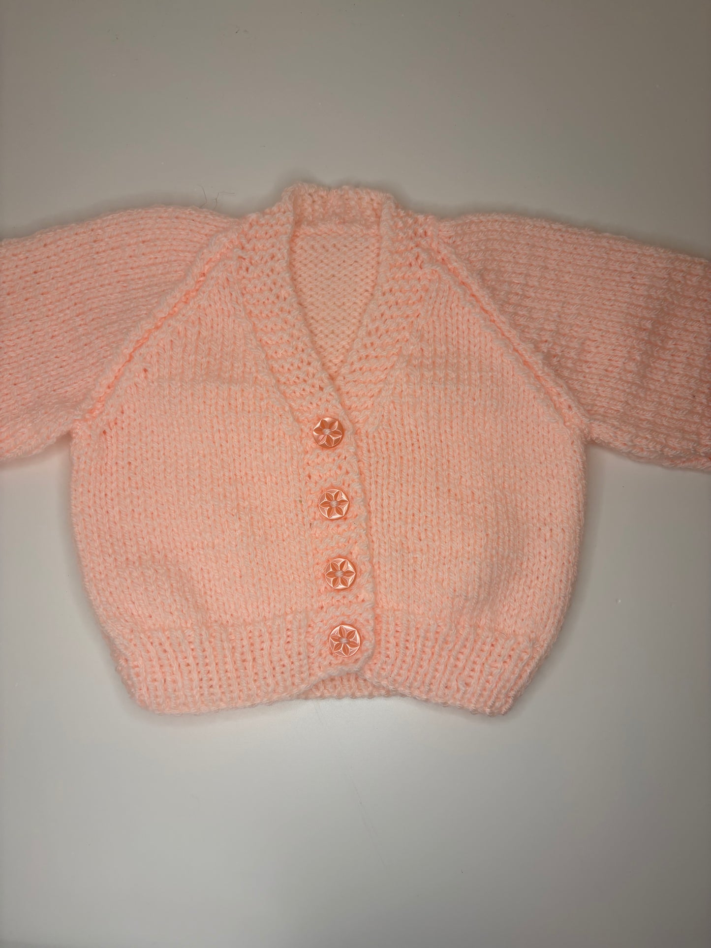 0-3 Months Personalised Hand Knitted Cardigan