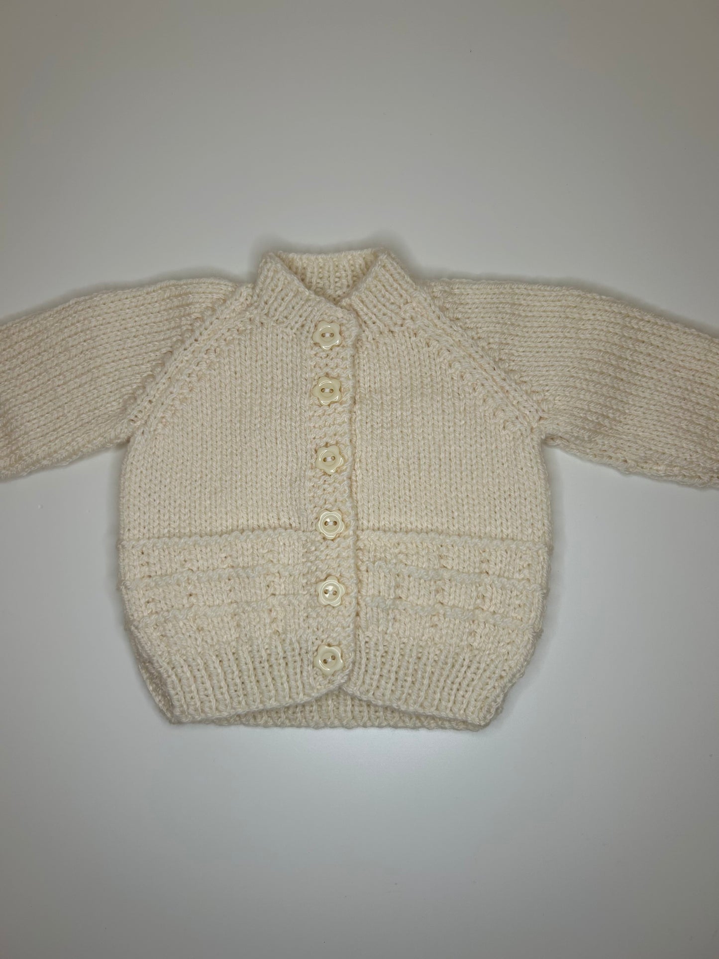 Newborn Personalised Hand Knitted Cardigan