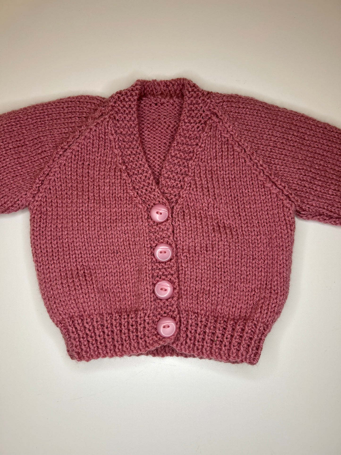 0-3 Months Personalised Hand Knitted Cardigan