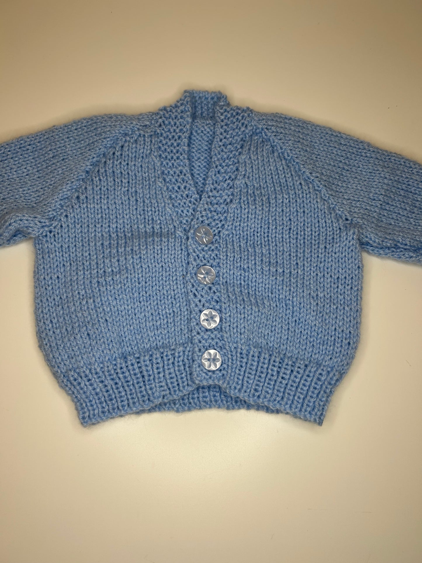 0-3 Months Personalised Hand Knitted Cardigan