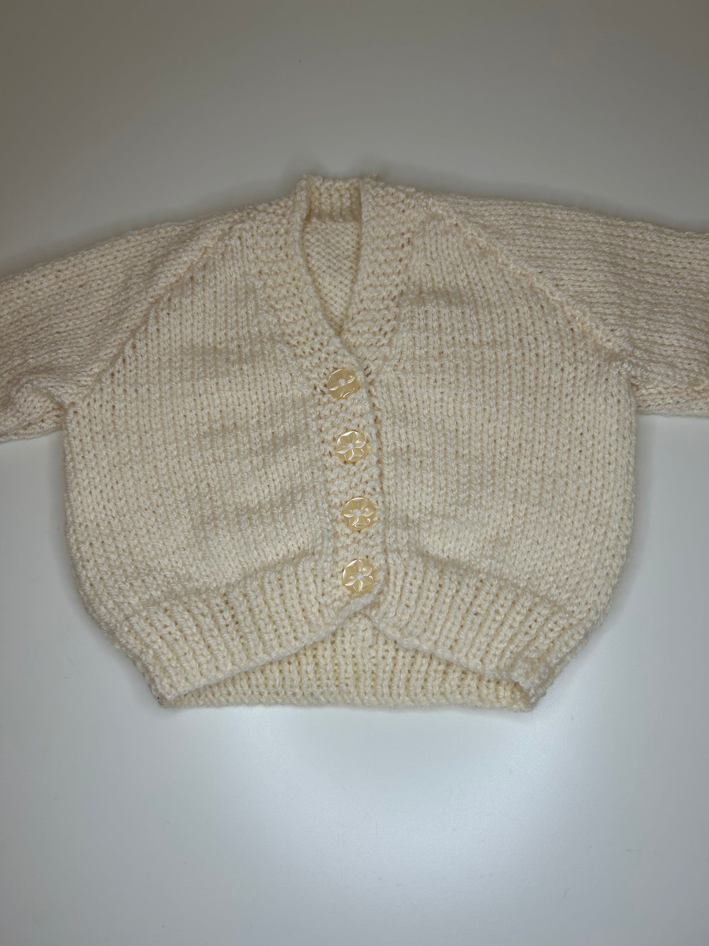 0-3 Months Personalised Hand Knitted Cardigan