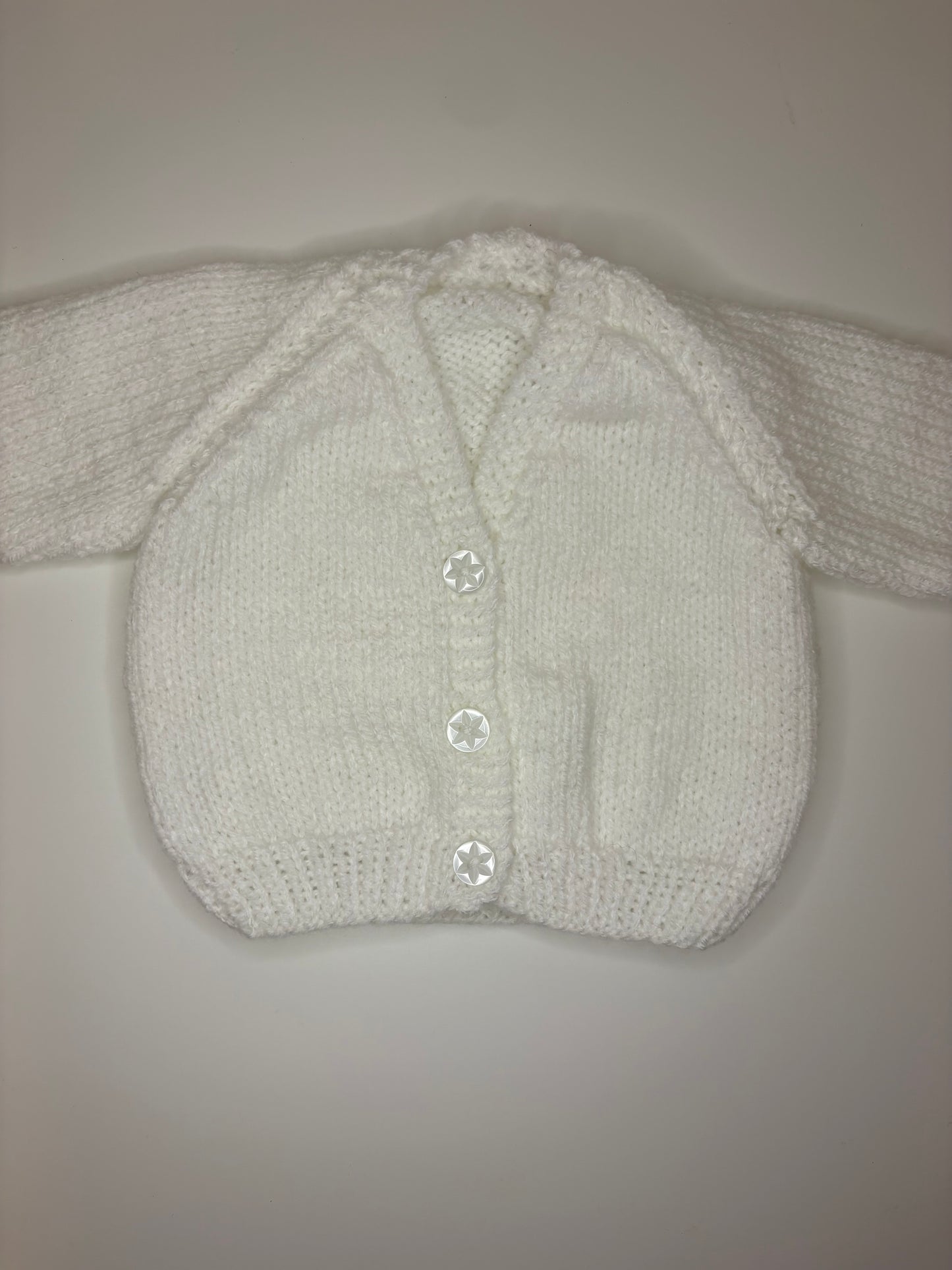 Newborn Personalised Hand Knitted Cardigan