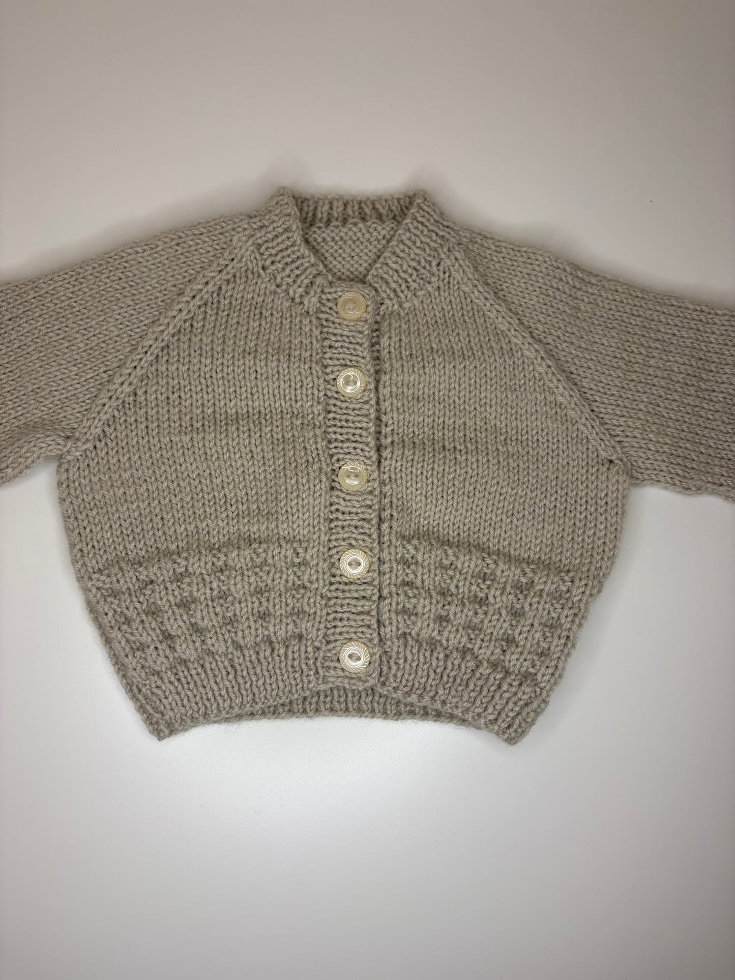 Newborn Personalised Hand Knitted Cardigan