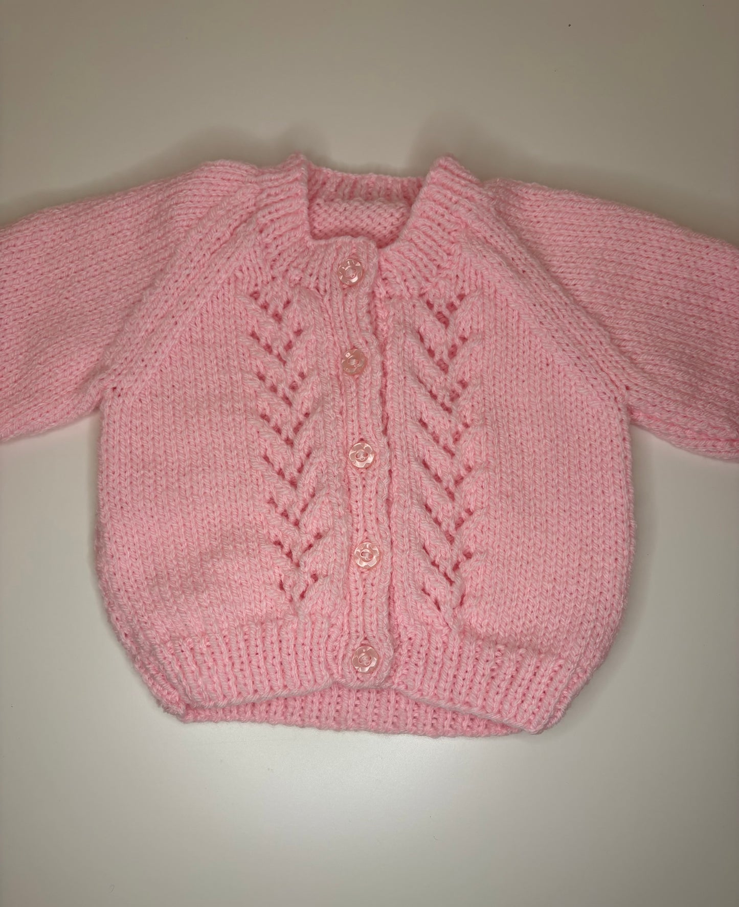 0-3 Months Personalised Hand Knitted Cardigan