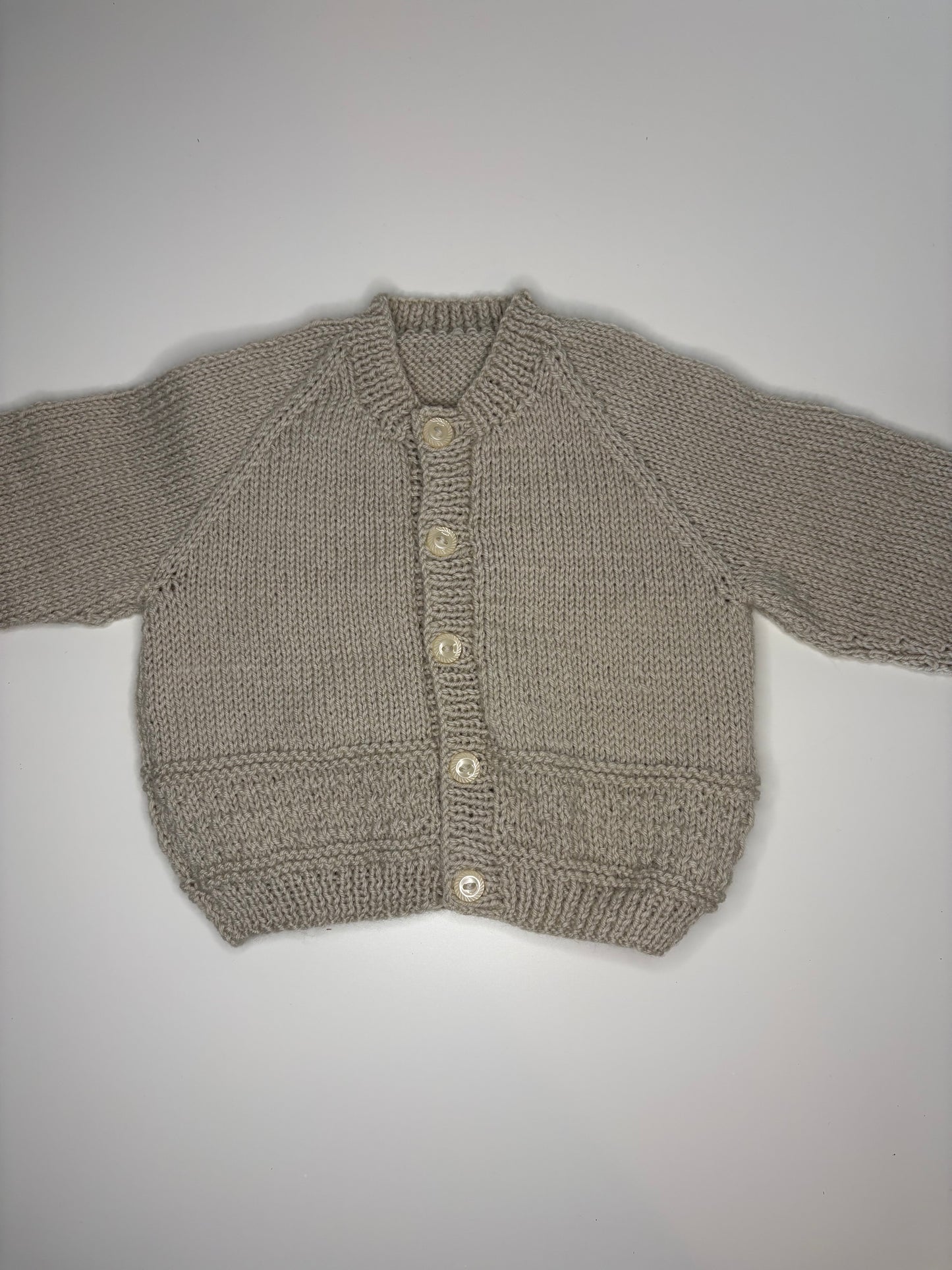 0-3 Months Personalised Hand Knitted Cardigan