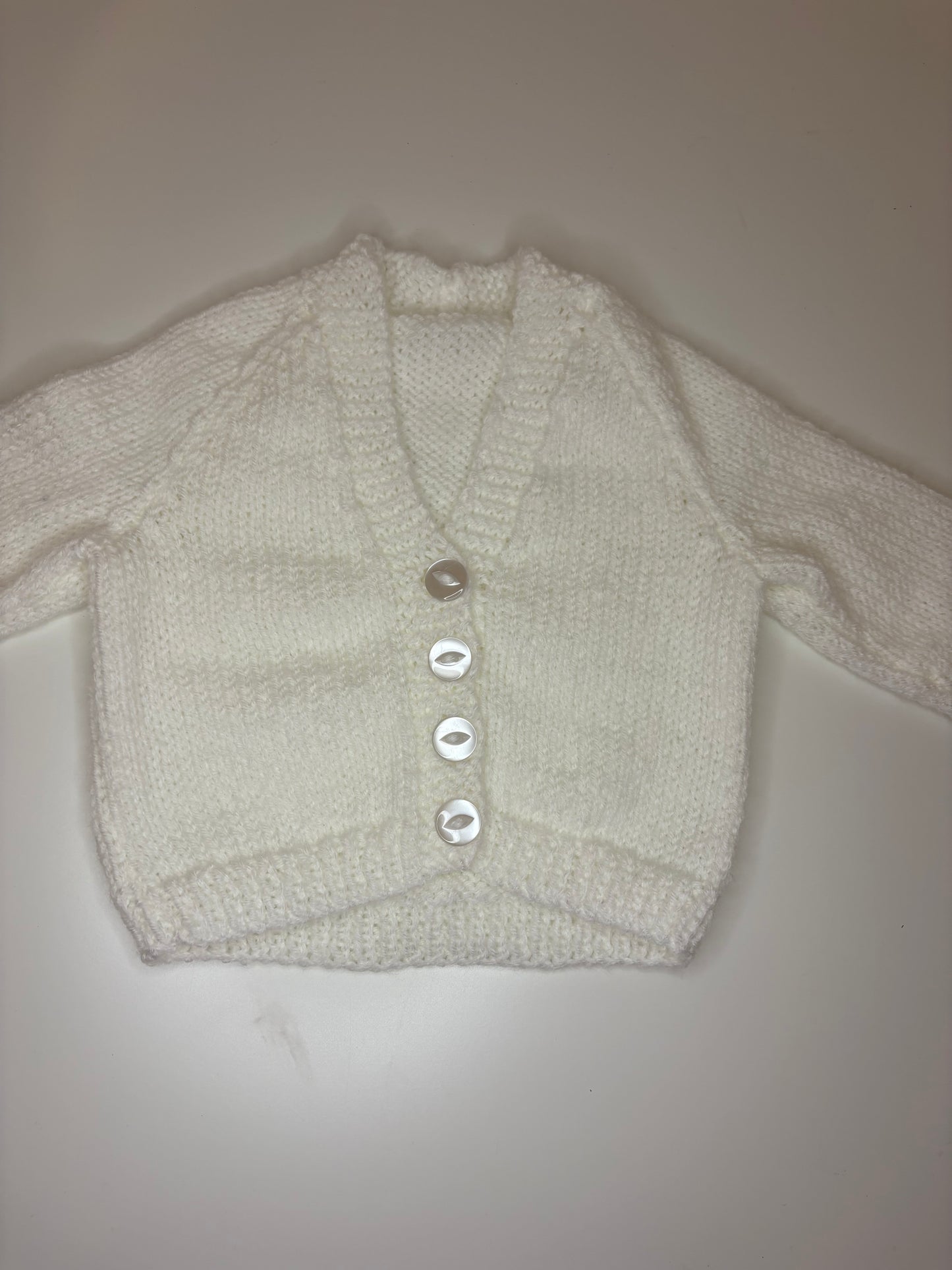 0-3 Months Personalised Hand Knitted Cardigan