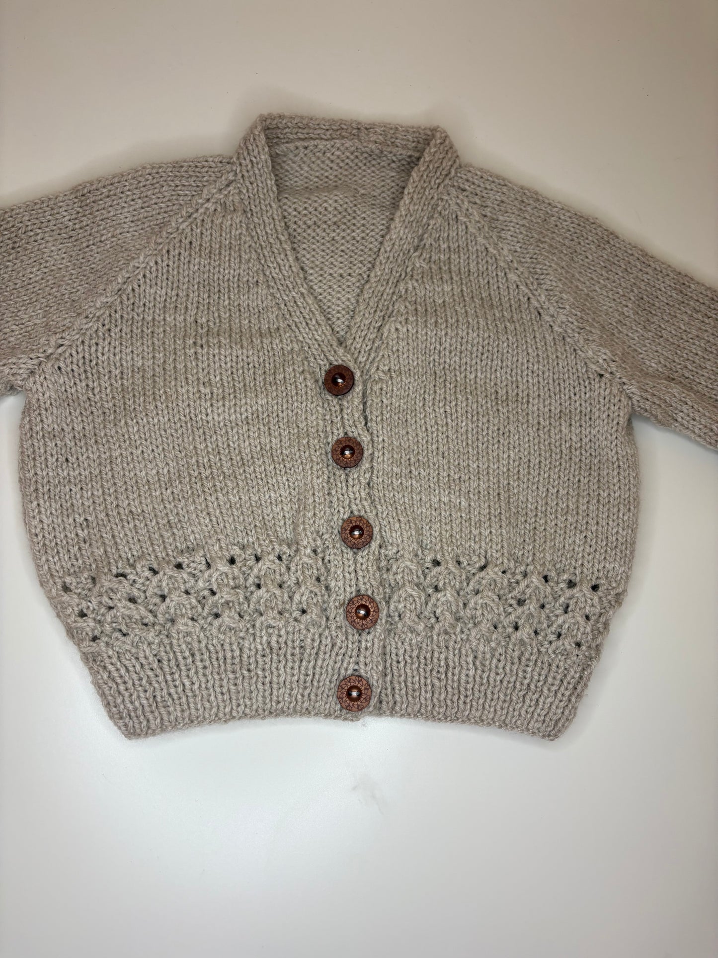 6-12 Months Personalised Hand Knitted Cardigan