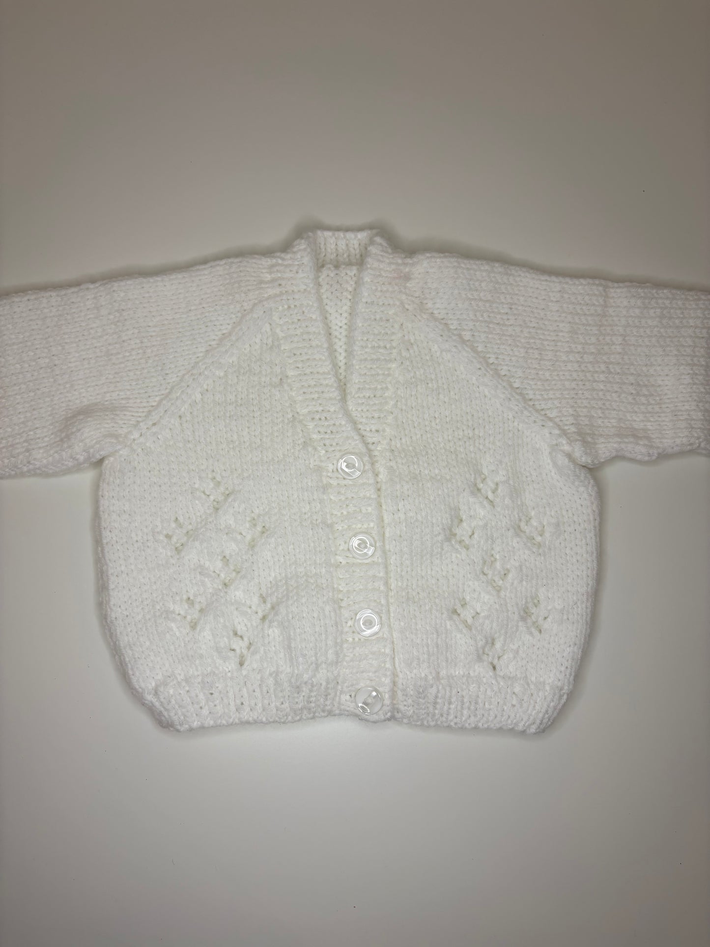 0-3 Months Personalised Hand Knitted Cardigan