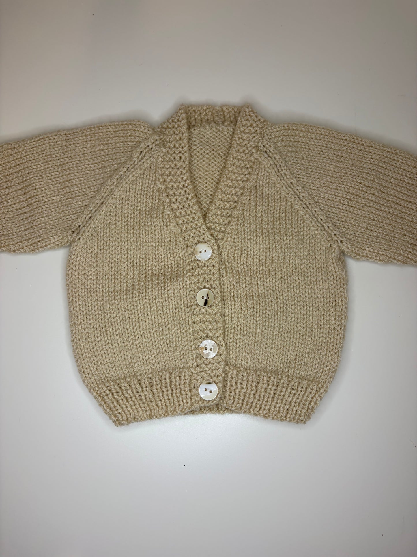Newborn Personalised Hand Knitted Cardigan