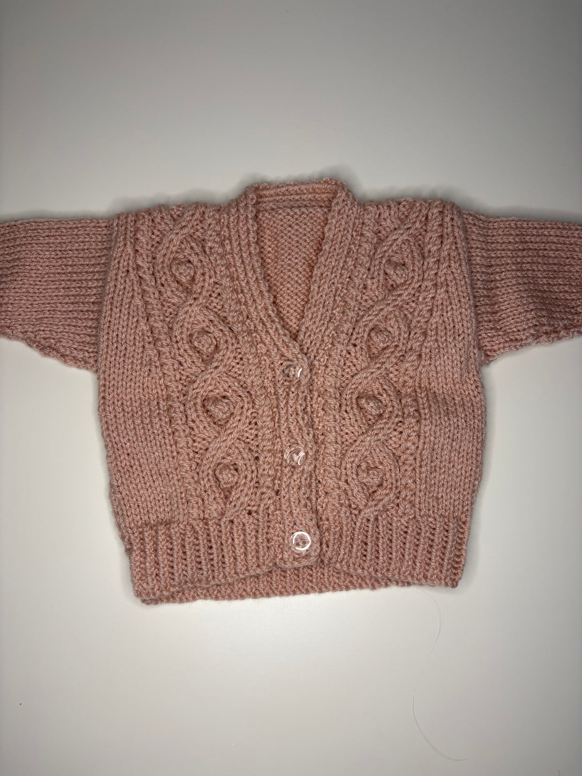 0-3 Months Personalised Hand Knitted Cardigan