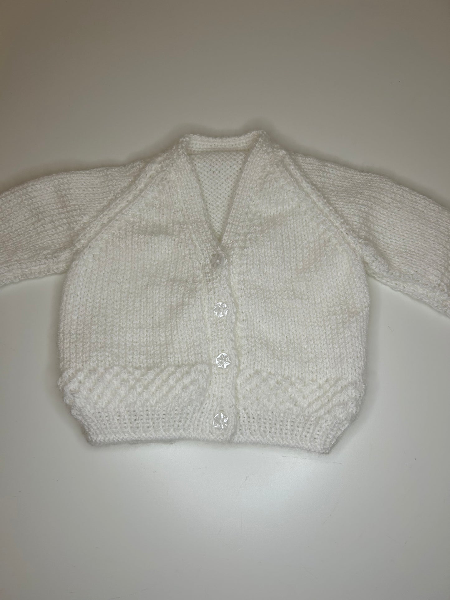 0-3 Months Personalised Hand Knitted Cardigan