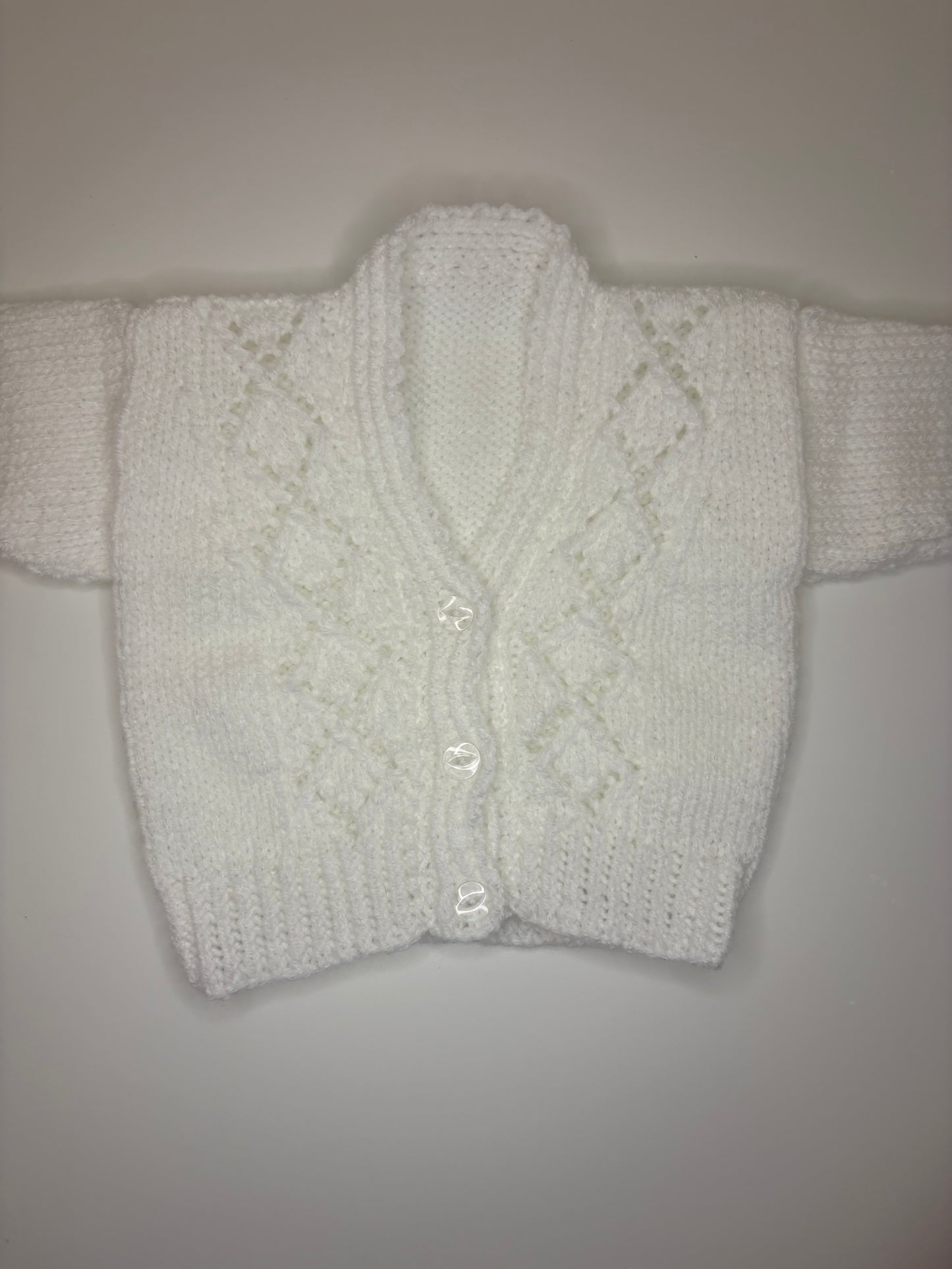 0-3 Months Personalised Hand Knitted Cardigan