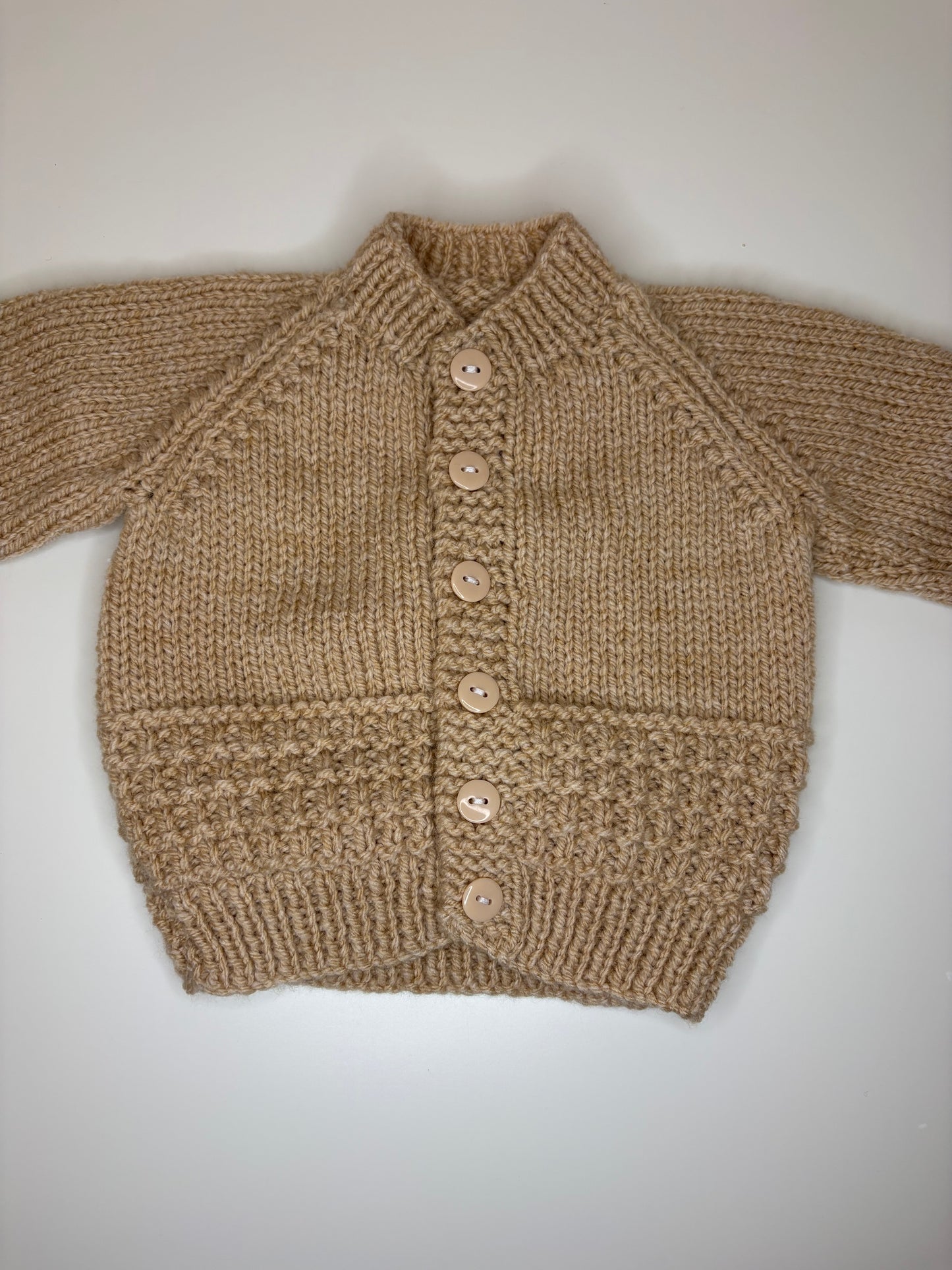 Newborn Personalised Hand Knitted Cardigan