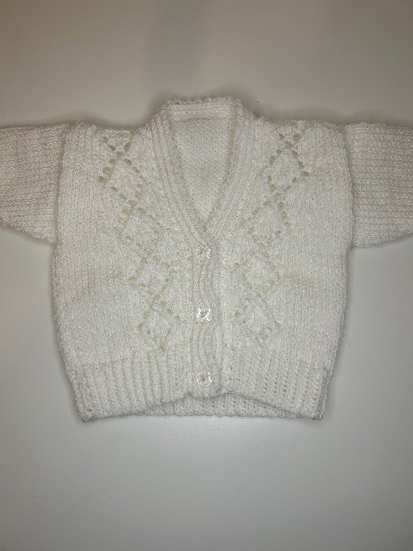 0-3 Months Personalised Hand Knitted Cardigan