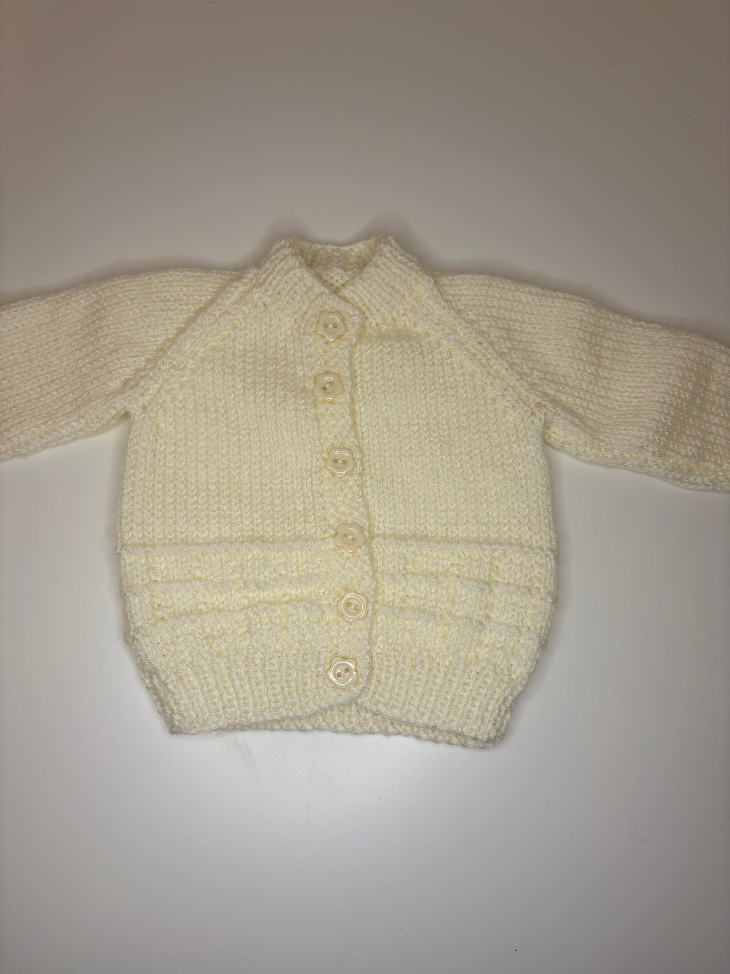 Newborn Personalised Hand Knitted Cardigan