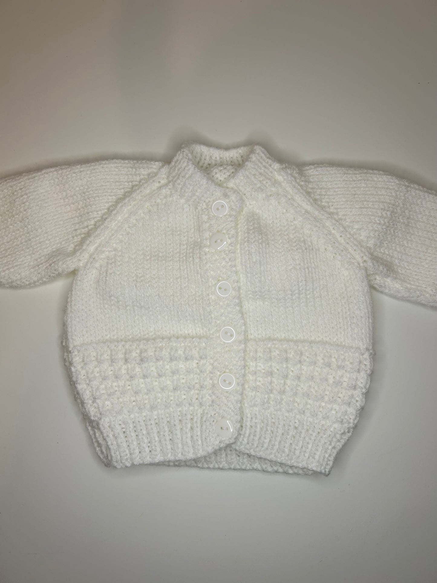 0-3 Months Personalised Hand Knitted Cardigan