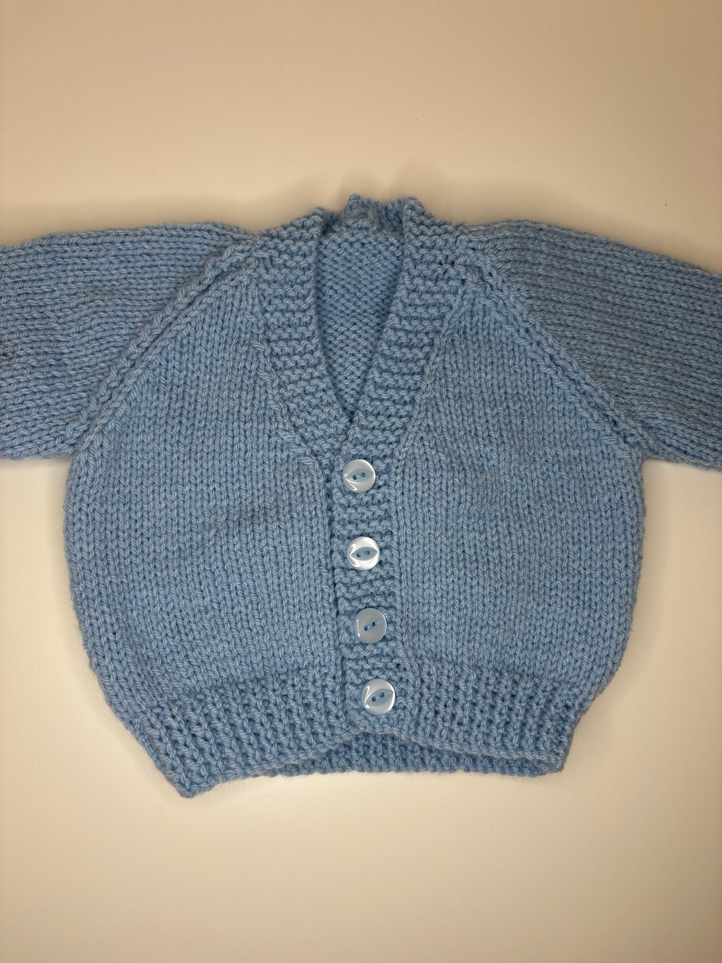 0-3 Months Personalised Hand Knitted Cardigan