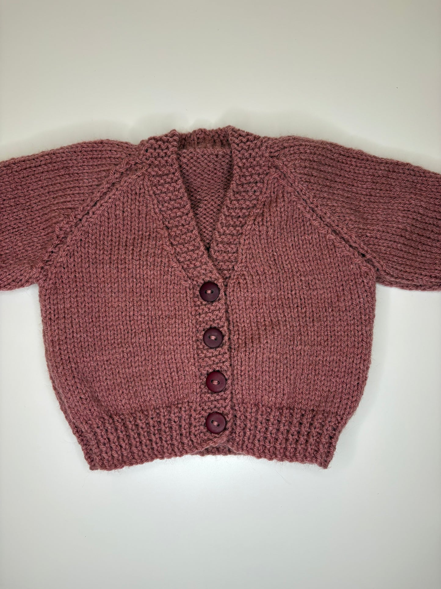 0-3 Months Personalised Hand Knitted Cardigan