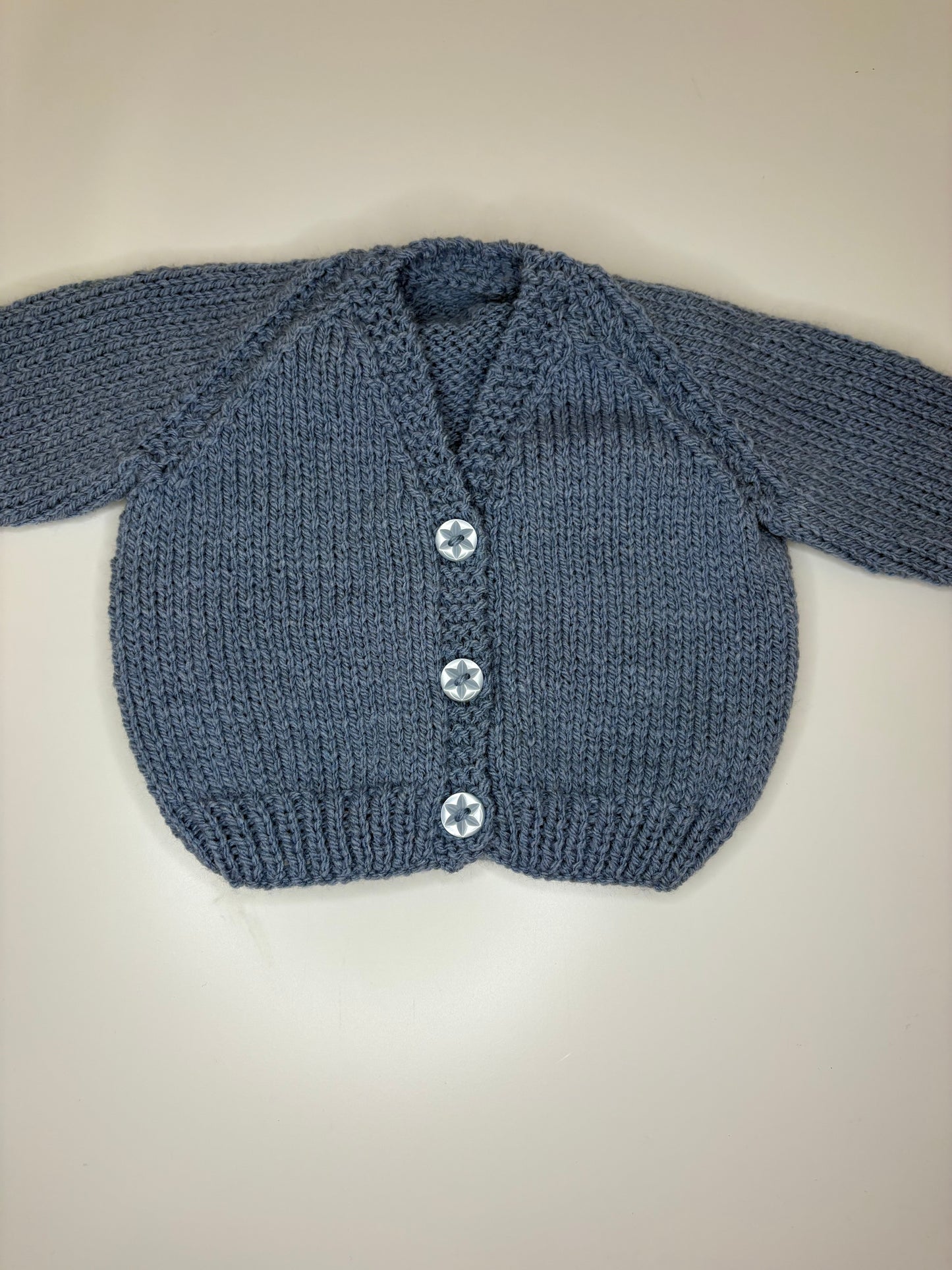 Newborn Personalised Hand Knitted Cardigan