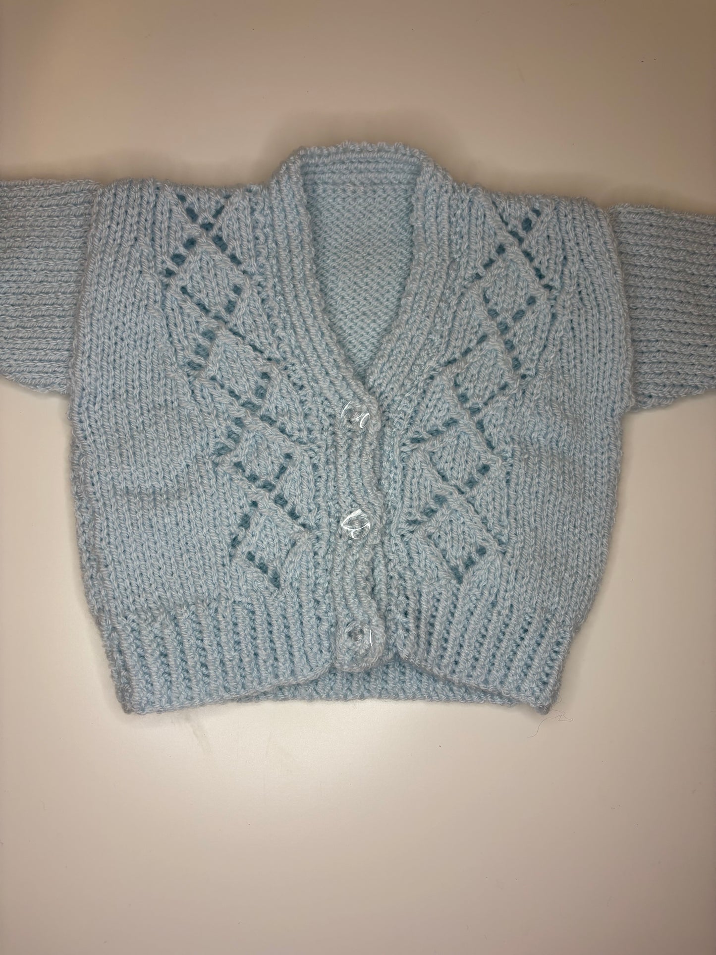 0-3 Months Personalised Hand Knitted Cardigan