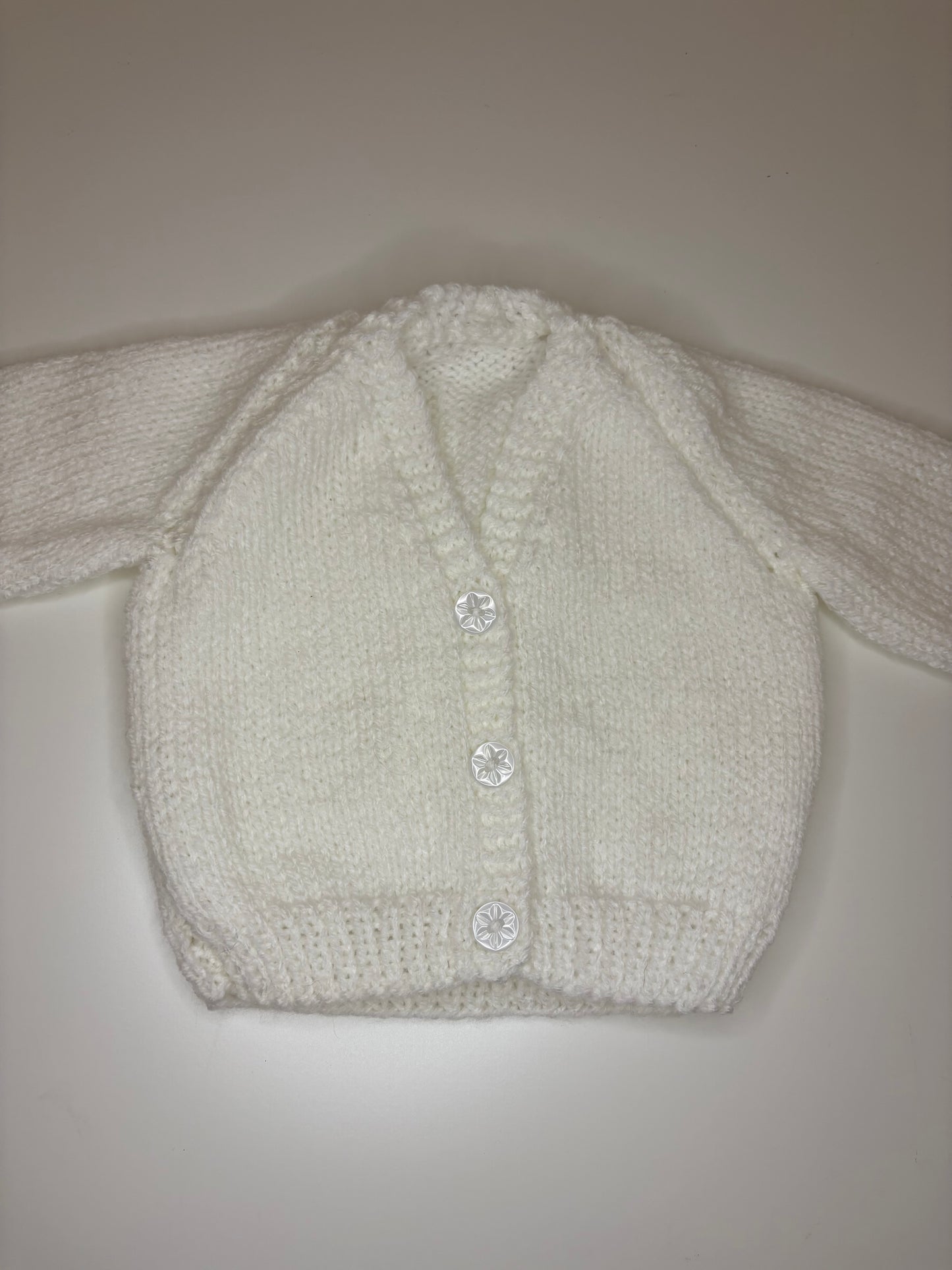 Newborn Personalised Hand Knitted Cardigan