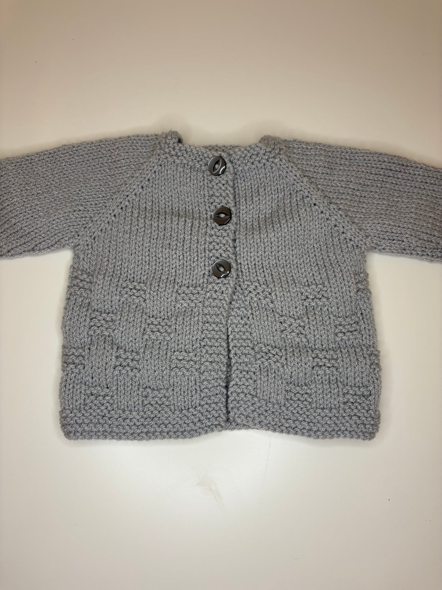 Newborn Personalised Hand Knitted Cardigan