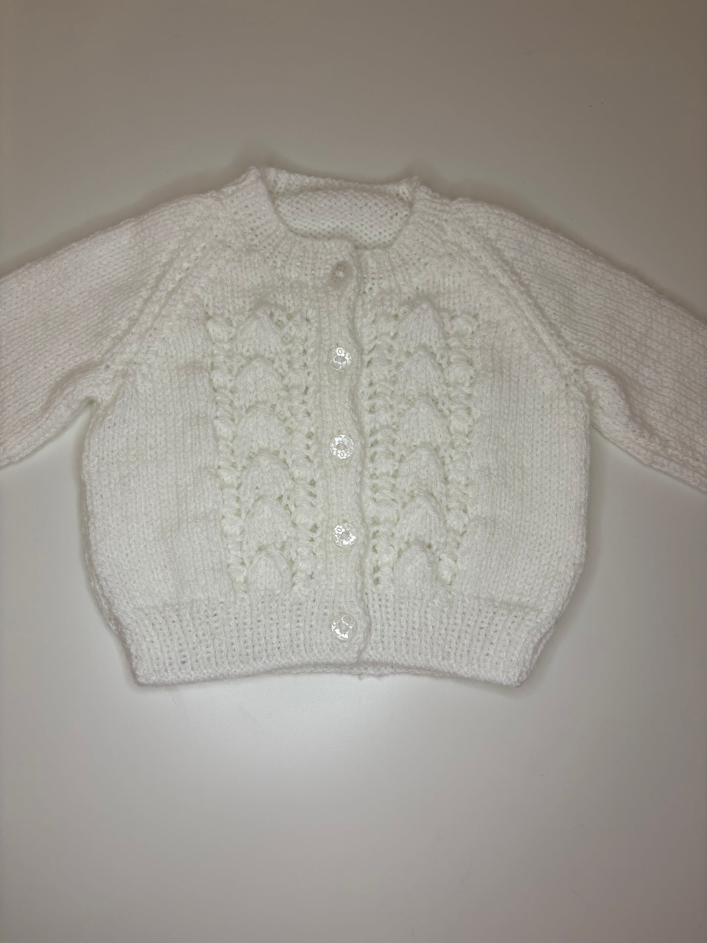 0-3 Months Personalised Hand Knitted Cardigan