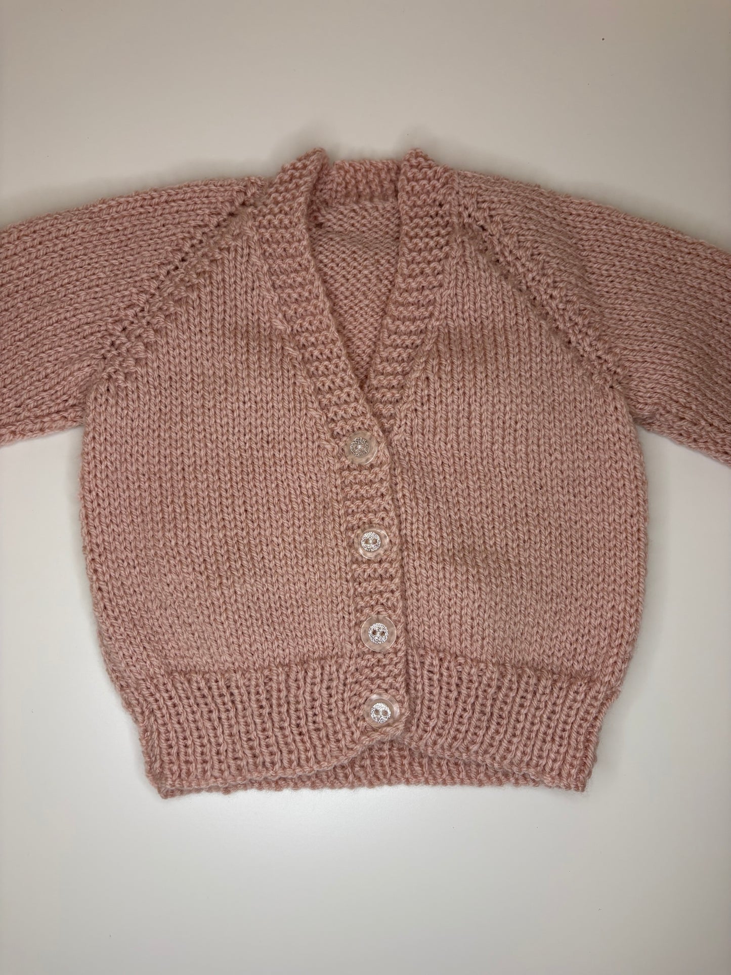 0-3 Months Personalised Hand Knitted Cardigan