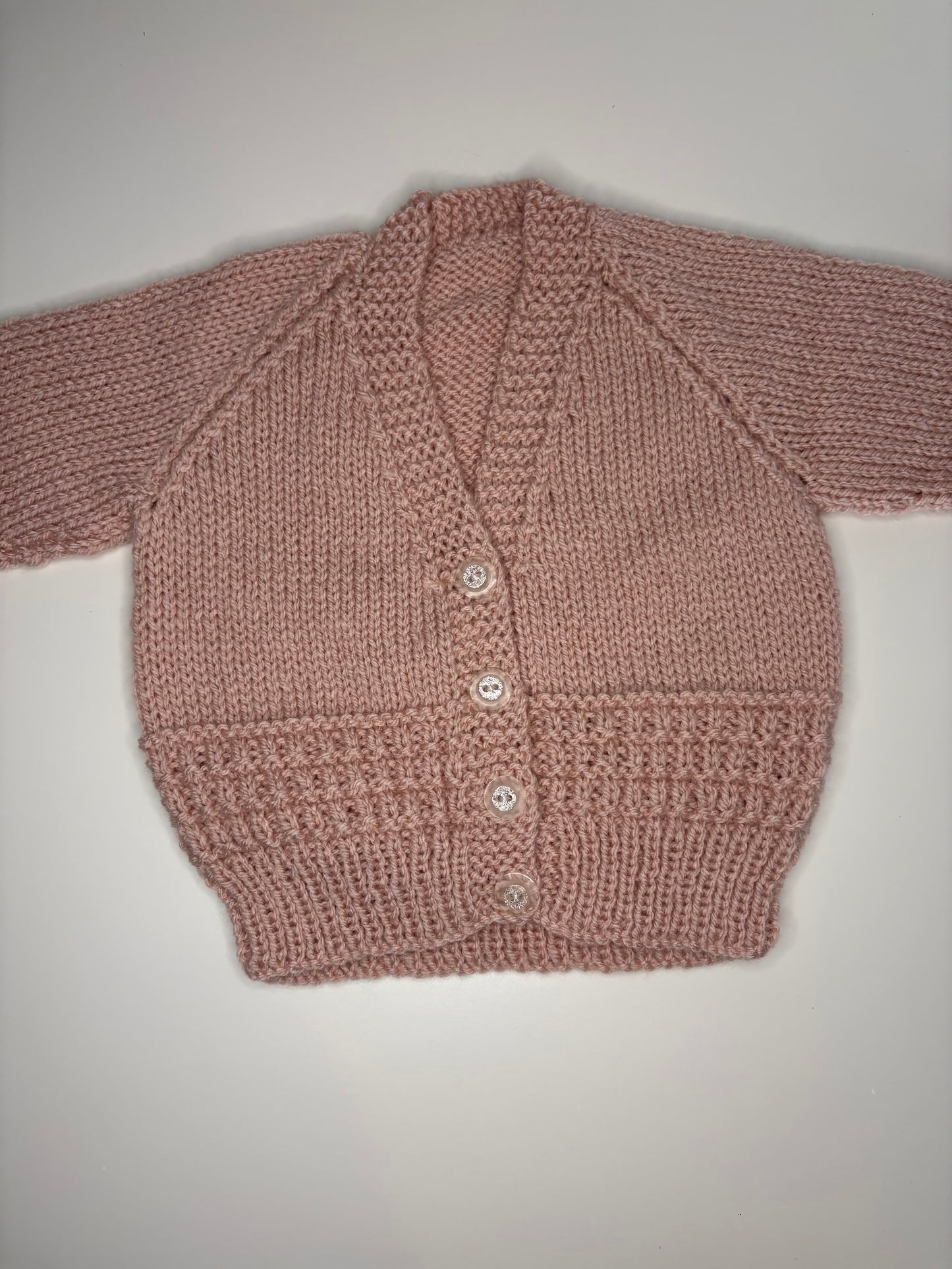 3- 6 Months Personalised Hand Knitted Cardigan