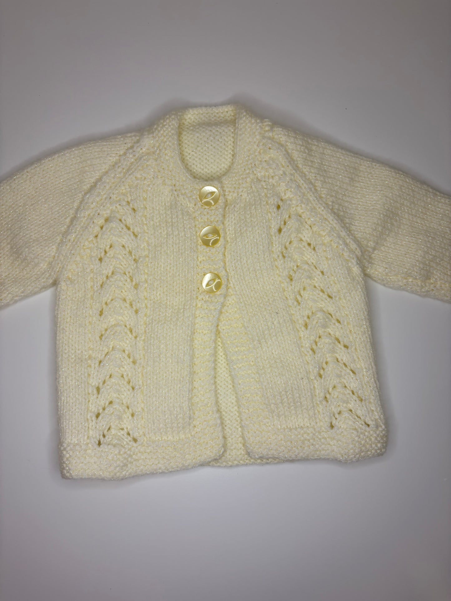 0-3 Months Personalised Hand Knitted Cardigan