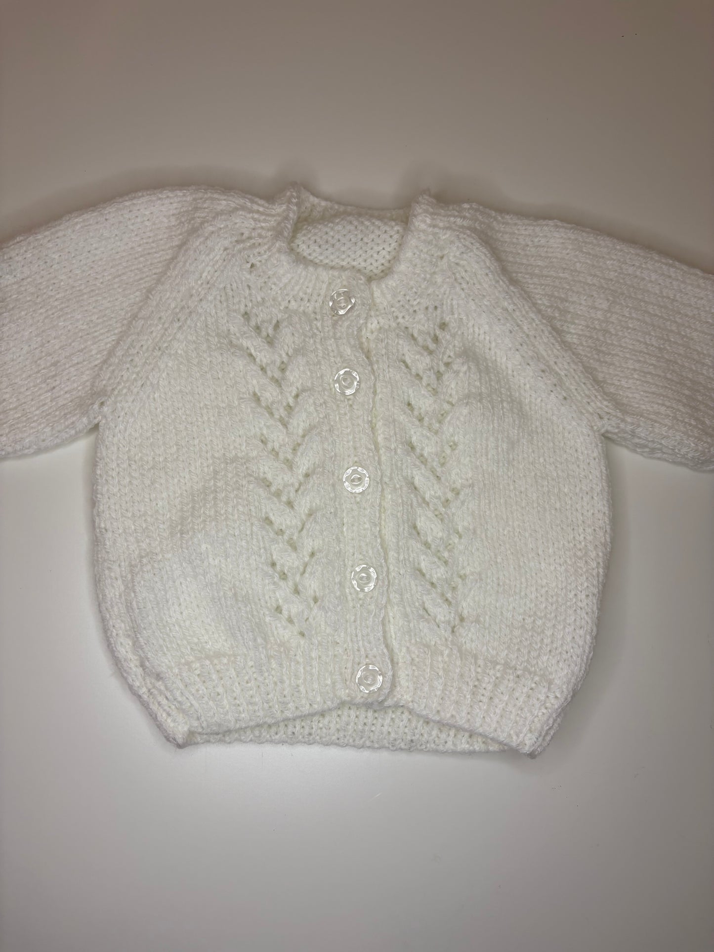 0-3 Months Personalised Hand Knitted Cardigan