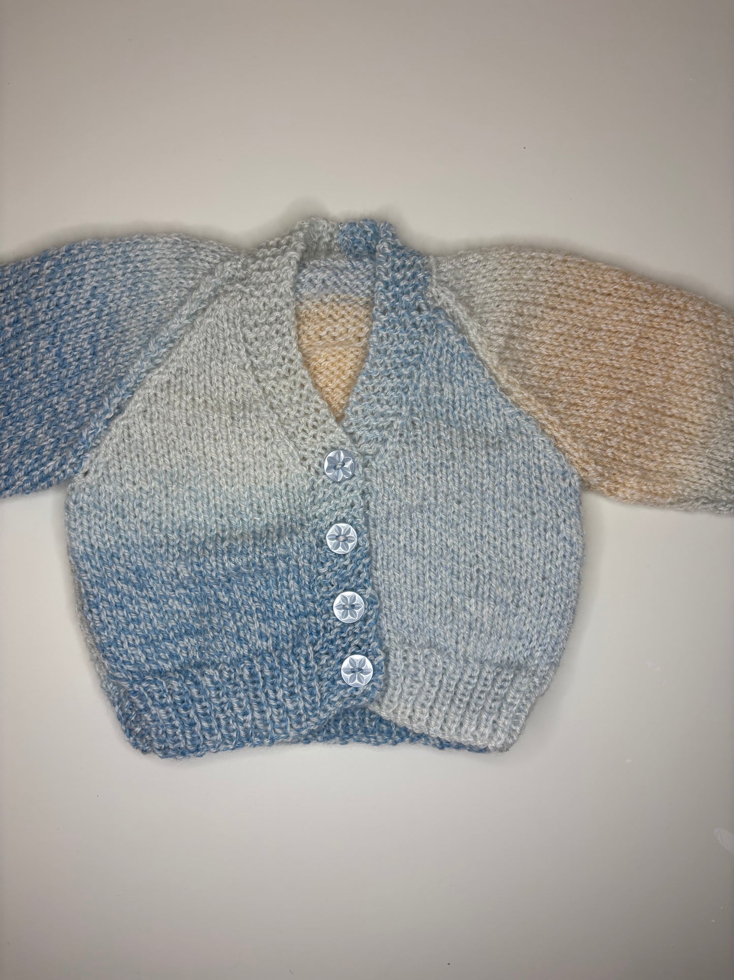 0-3 Months Personalised Hand Knitted Cardigan