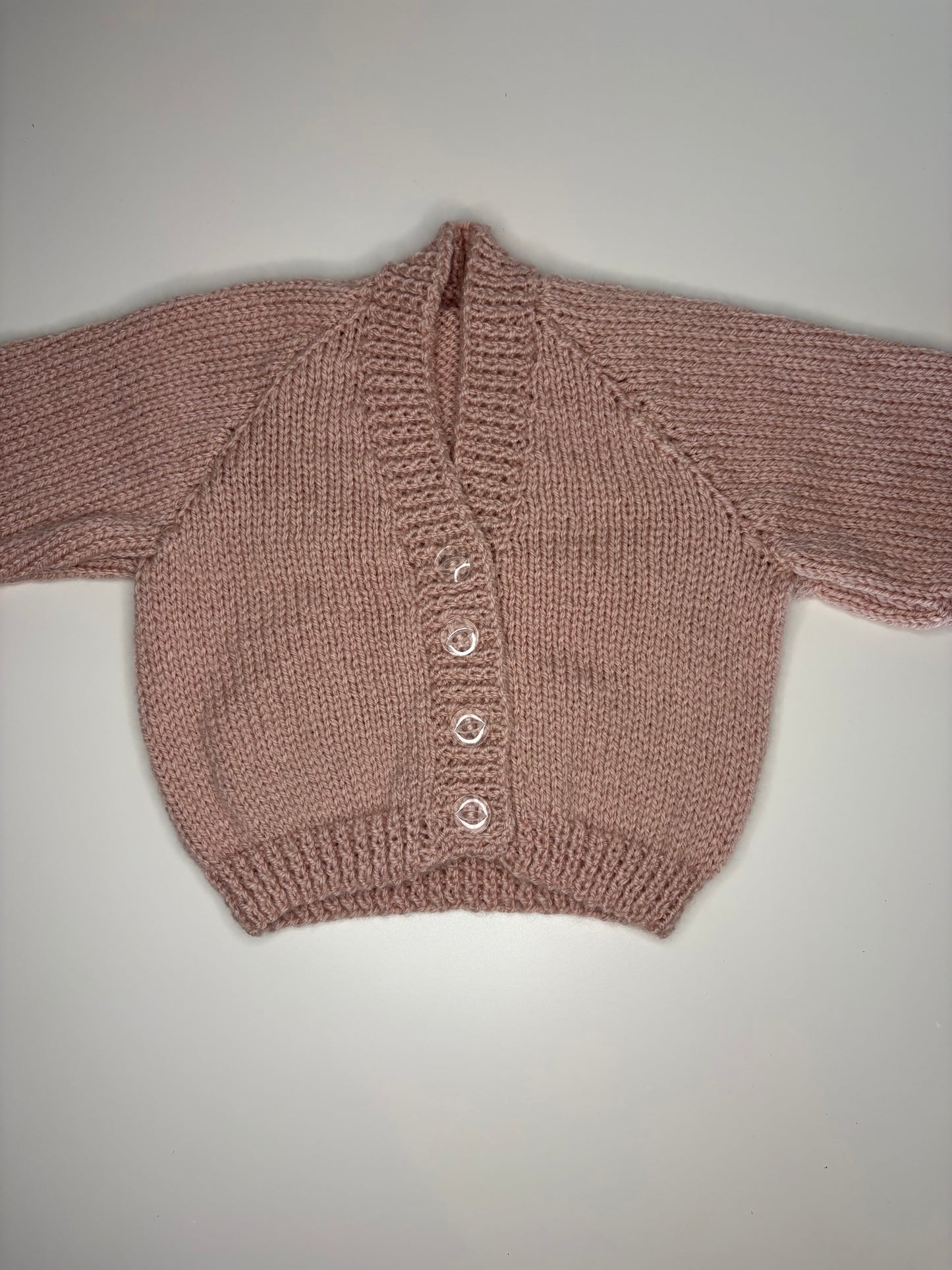 0-3 Months Personalised Hand Knitted Cardigan