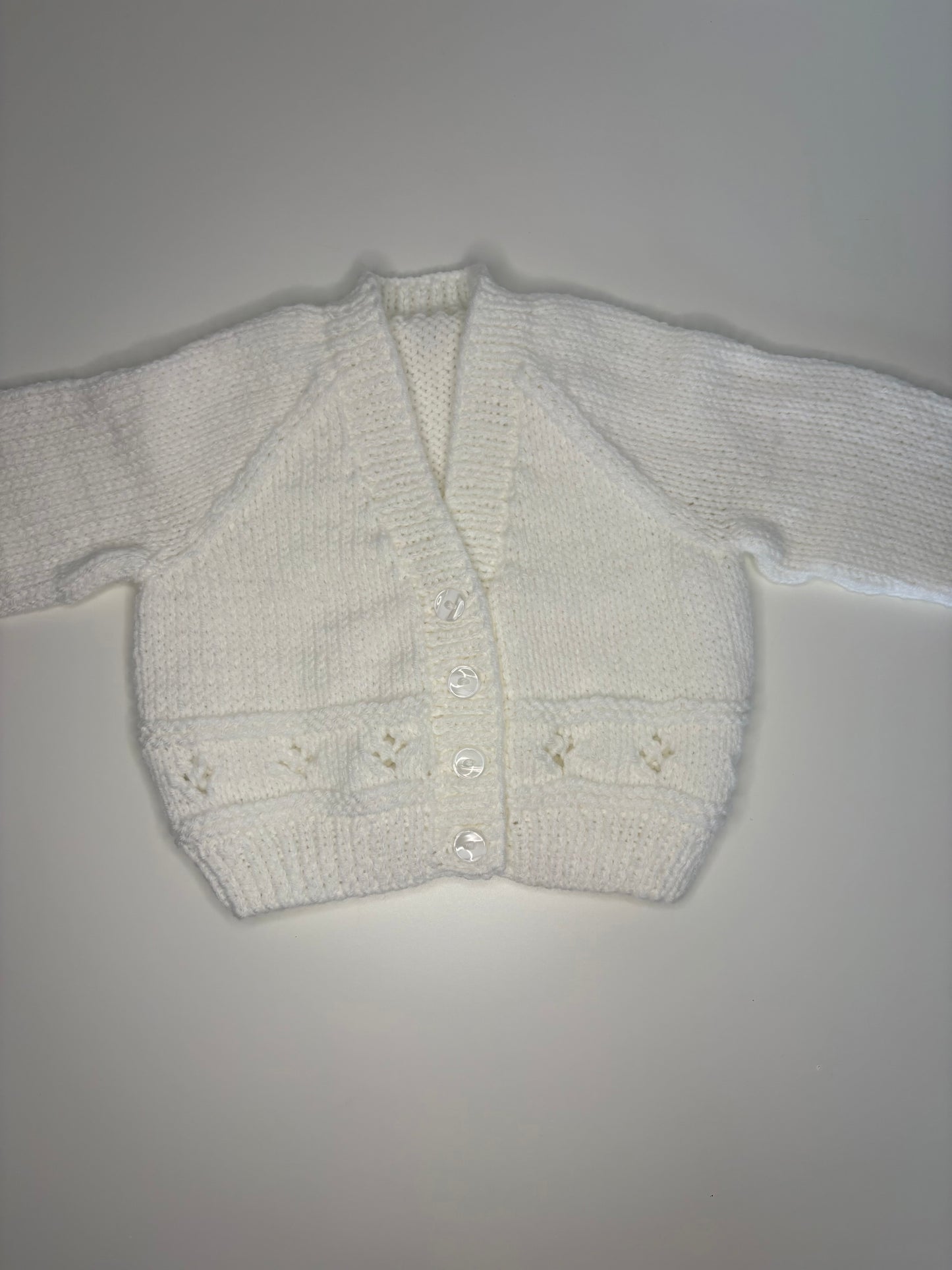 0-3 Months Personalised Hand Knitted Cardigan