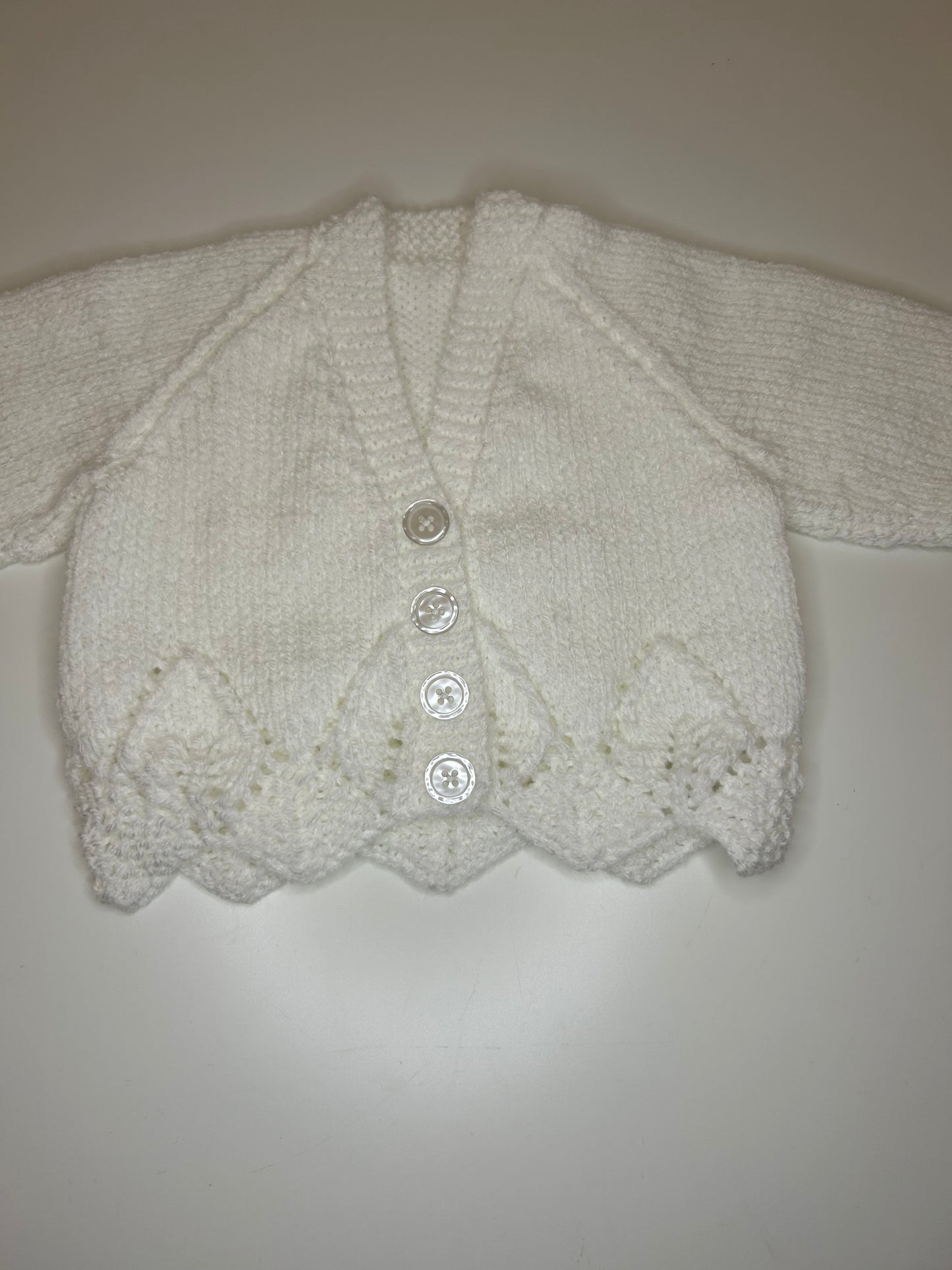 0-3 Months Personalised Hand Knitted Cardigan