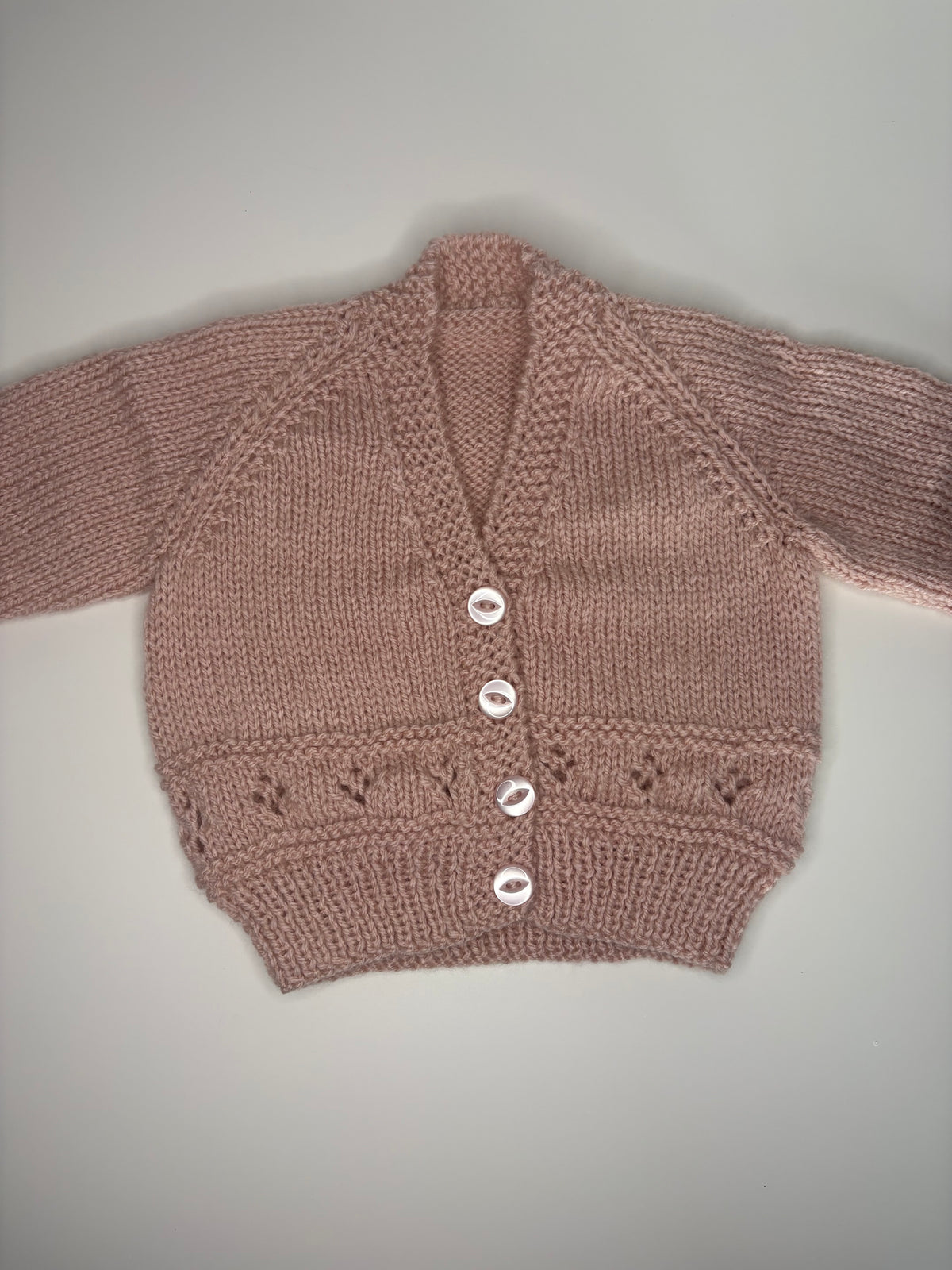 0-3 Months Personalised Hand Knitted Cardigan