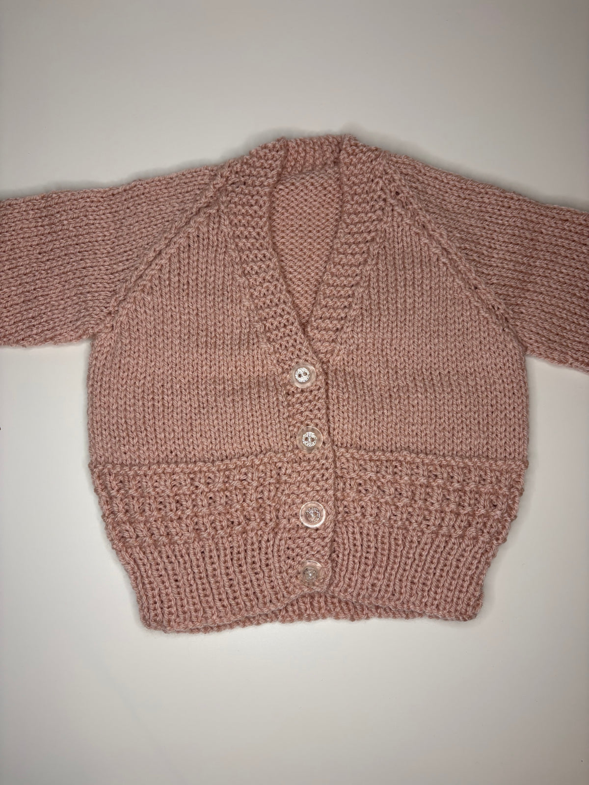 3- 6 Months Personalised Hand Knitted Cardigan